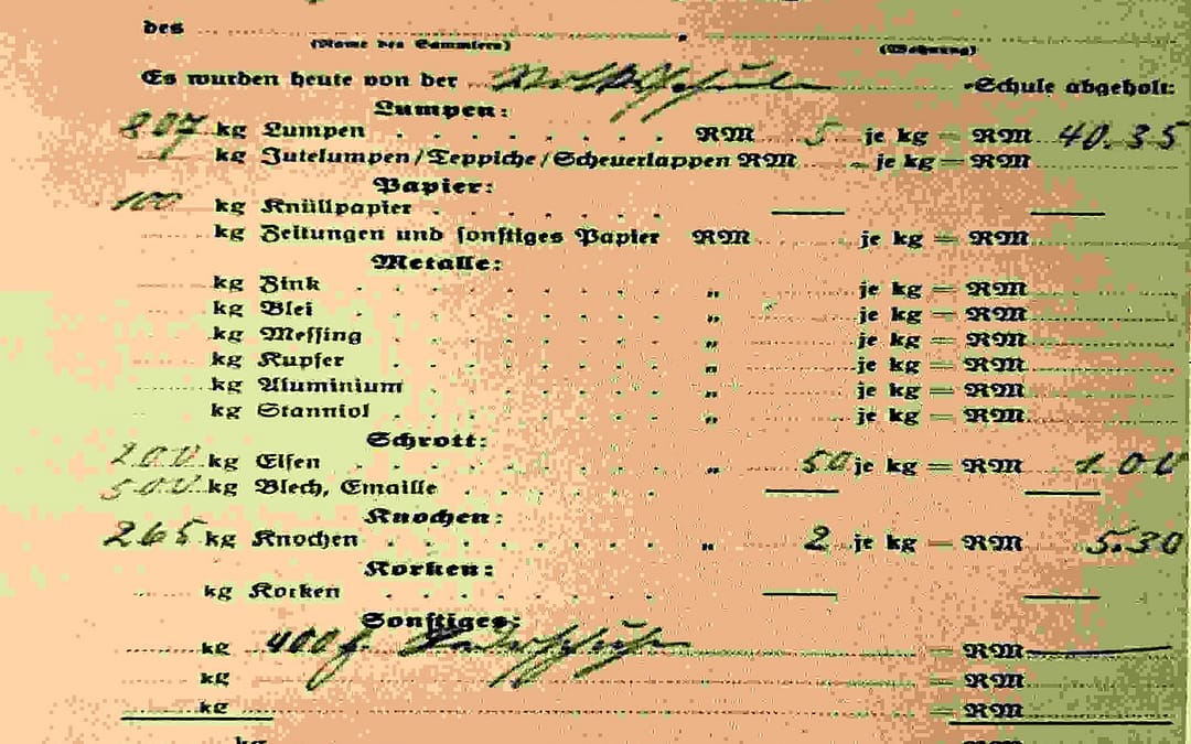 Alles wird gebraucht – Schulkinder sammeln für den Krieg